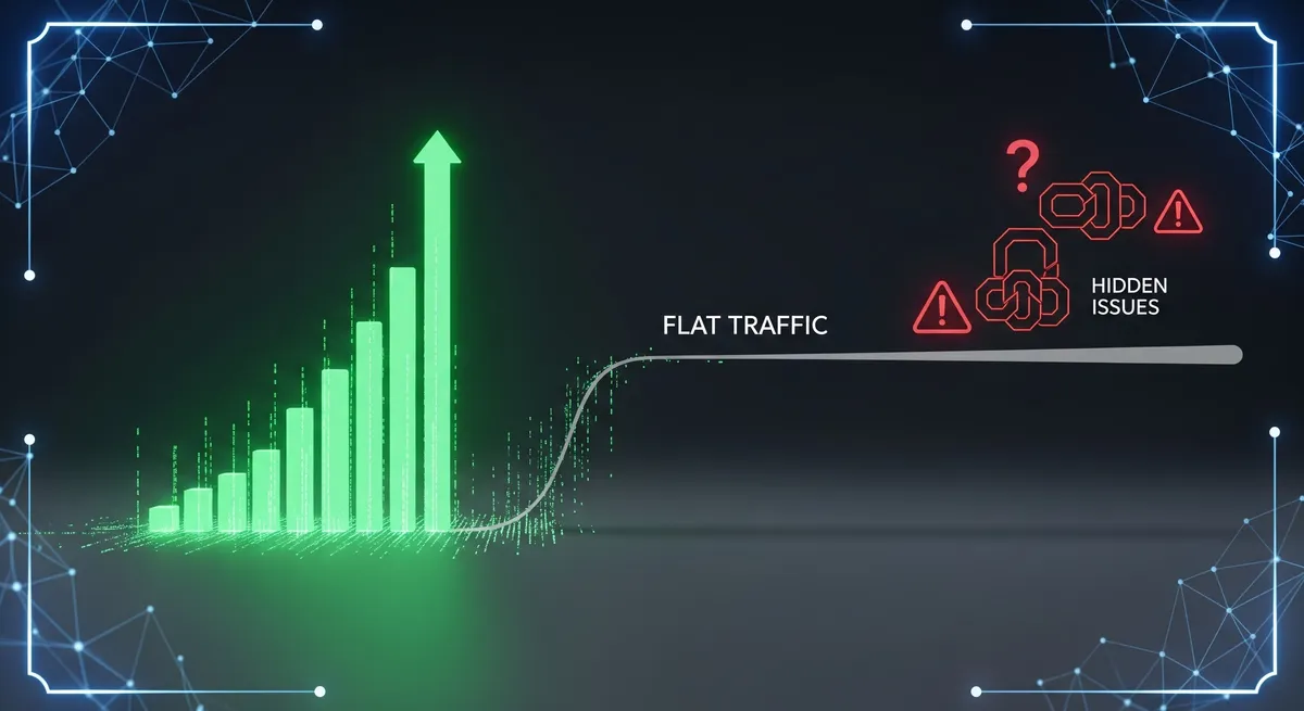 Explaining flat website traffic when SEO is performing well