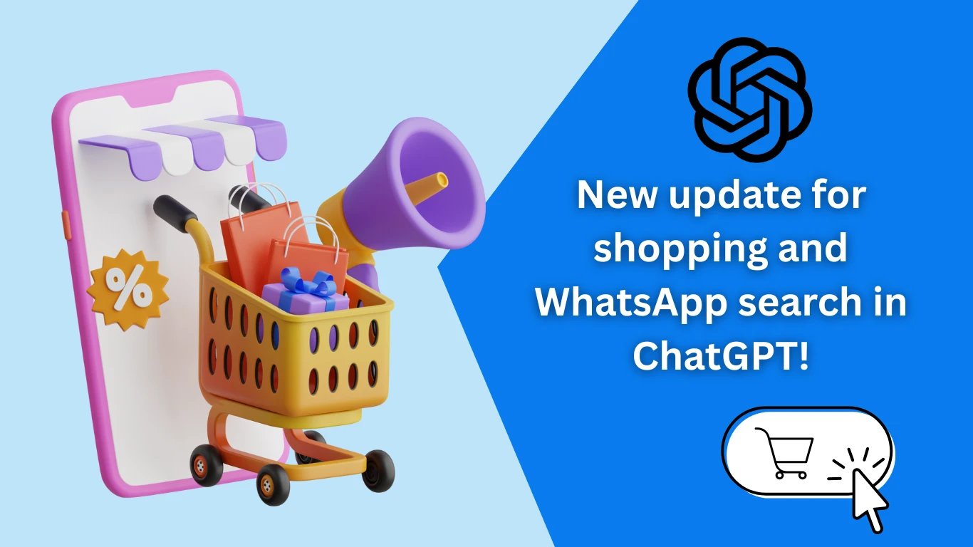 New update for shopping and WhatsApp search in ChatGPT!